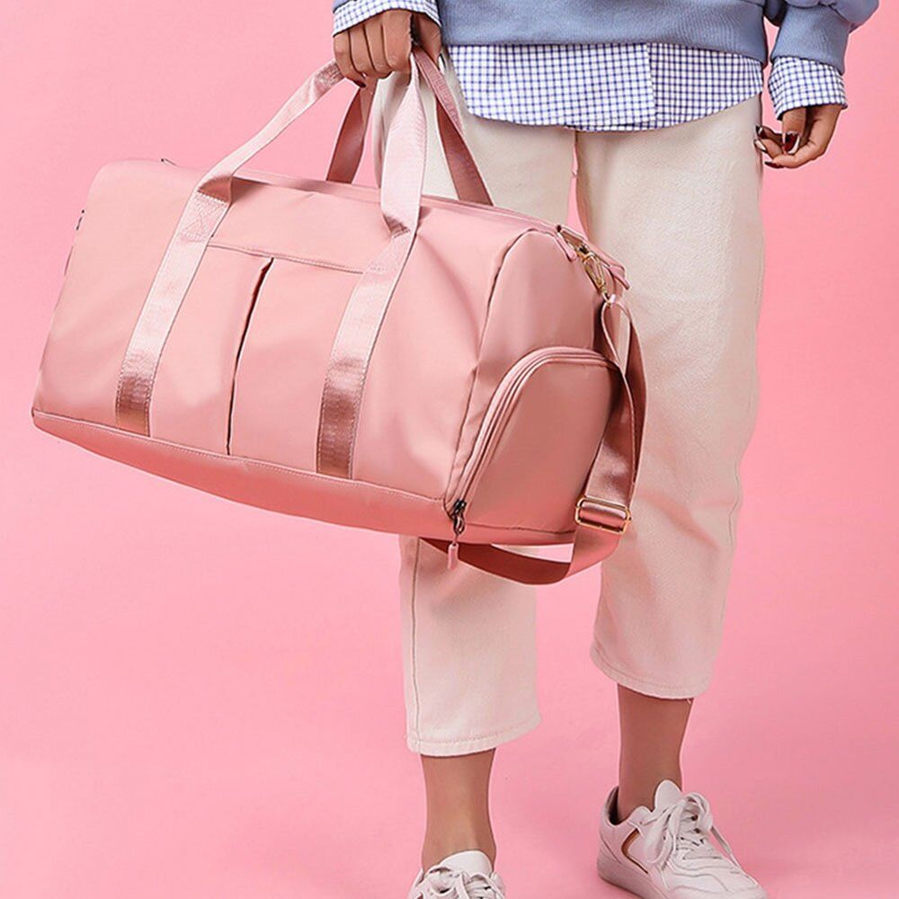Спортивна / дорожня сумка жіноча з відділом для взуття модель 120-1 (Рожева)