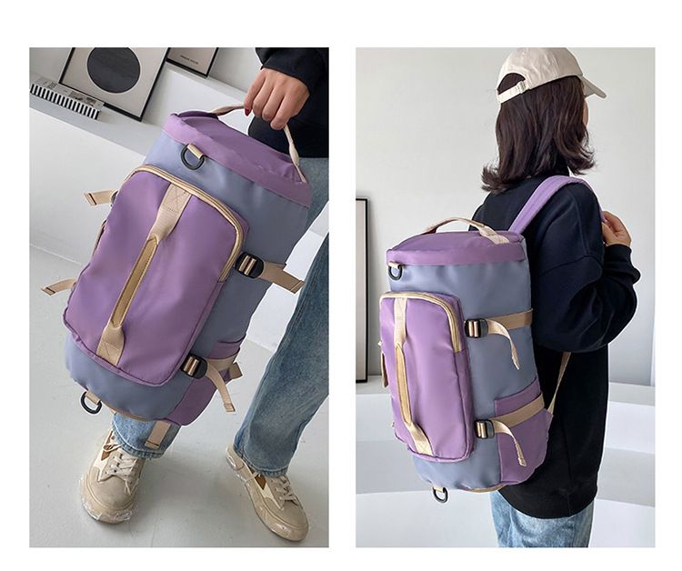 Спортивная / дорожная сумка с отделом для обуви модель 125-3 (Фиолетовая)