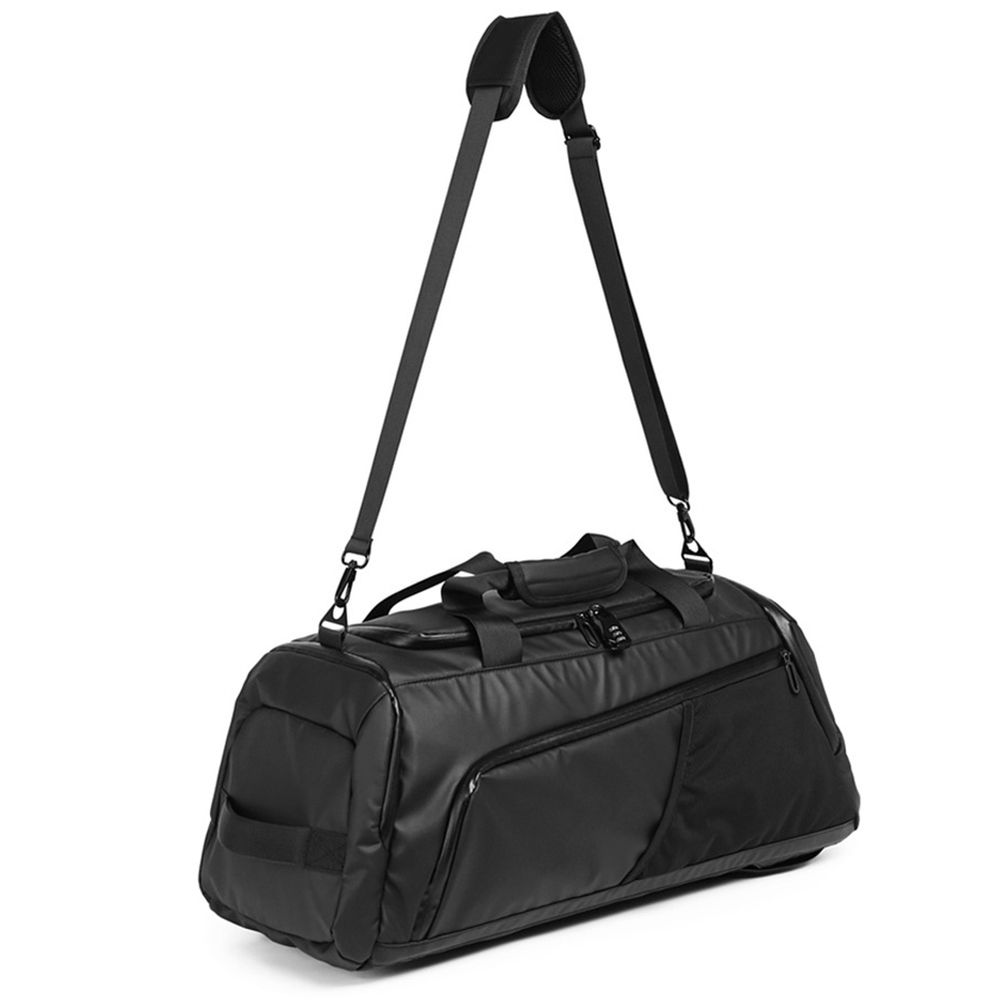 Спортивная / дорожная сумка с отделом для обуви модель 129-1 (Черная)