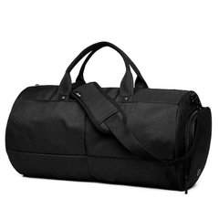 Спортивная / дорожная сумка с отделом для обуви модель 3-2 (Черная)