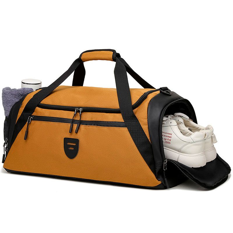 Спортивна / дорожня сумка з відділом для взуття модель 188-3 (Гірчичний)