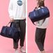 Спортивная / дорожная сумка женская с отделом для обуви модель 120-3 (Синяя)