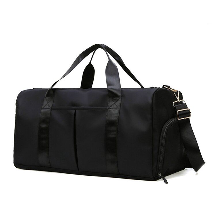 Спортивна / дорожня сумка жіноча з відділом для взуття модель 120-4 (Чорна)