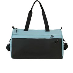 Спортивная / дорожная сумка модель 207-2 (Черная/голубая)