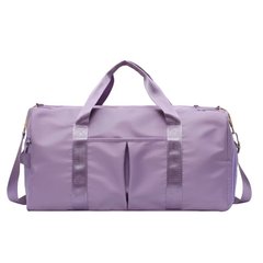 Спортивная / дорожная сумка женская с отделом для обуви модель 120-6 (Светло-фиолетовая)