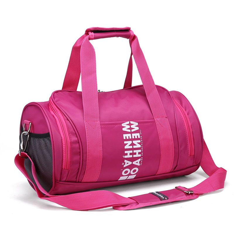 Спортивная сумка с отделом для обуви модель 52-1 (Розовая)
