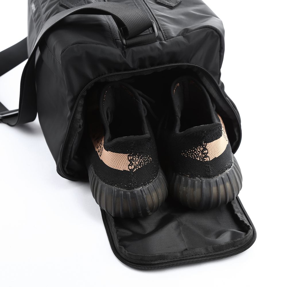 Спортивная / дорожная сумка с отделом для обуви модель 117-1 (Черная)