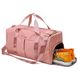 Спортивная / дорожная сумка женская с отделом для обуви модель 120-1 (Розовая)