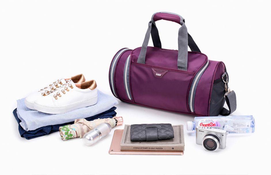 Спортивная сумка с отделом для обуви модель 19-1 (Фиолетовая)