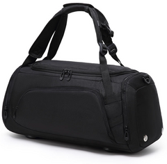 Спортивная / дорожная сумка с отделением для обуви модель 111-2 (Черная)