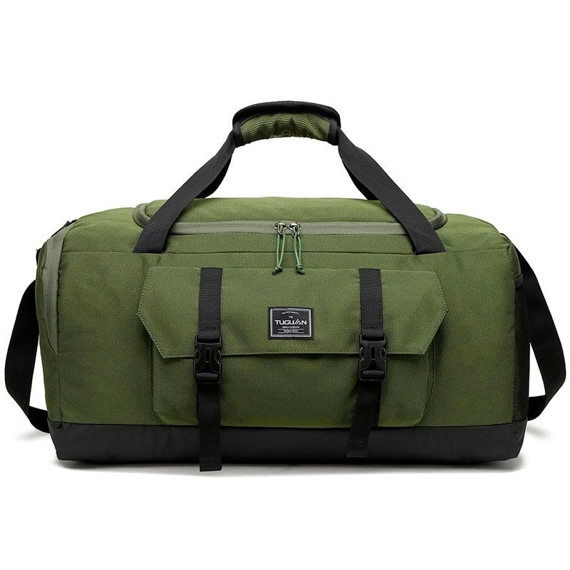 Спортивная / дорожная сумка с отделом для обуви модель 189-3 (Зеленая)