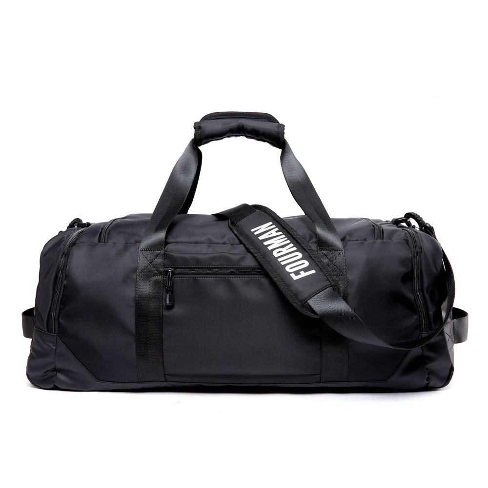 Спортивная / дорожная сумка с отделением для обуви модель 211-2 (Черная)